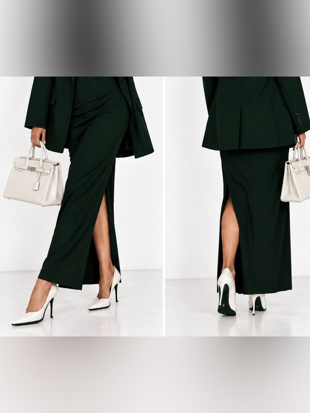 Pumps $400 US 9 EU 40 🇮🇹 Italy Patrizia Pepe White Leather Heel 4.5”